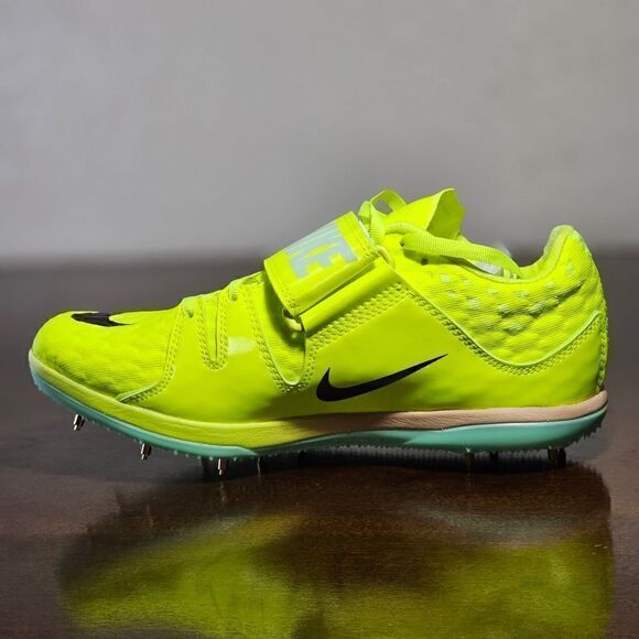 Nike High Jump HJ Elite Track Spikes Shoes Volt Mint Black Women's 6.5 DR992-700 - Picture 9 of 16